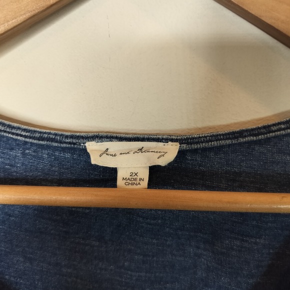 Jane & Delancey Dress Sleeveless Pockets Blue Cotton - Picture 5 of 6